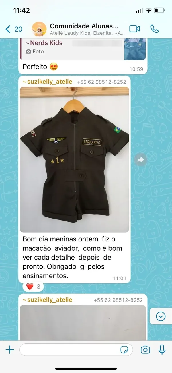 Peça feita por aluna da Costuragi · 17